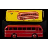 Dinky Toys diecast, Duple Roadmaster Coach in red with silver coachlines in original yellow and