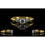 18ct Gold Single Stone Diamond Set Ring fully hallmarked the round brilliant cut diamond of good