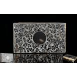 Edwardian Period Combined Ornate Silver Match Holder / Vesta Case,