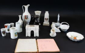 A Mixed Lot Comprising Mostly Crested Ware To include Blackppol Tower, Marble Arch, jugs etc,