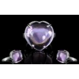 Rose de France Amethyst Large Solitaire Ring, 20cts of Rose de France amethyst,