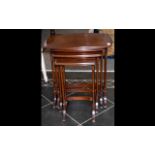 Mahogany Style Reproduction Nest of Tables of typical form,