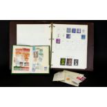 Stamp Album GB only plus a small stock book containing an assortment of stamps.