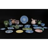 A Collection Of Assorted Wedgwood Pieces Including Jasperware Pin Trays, Vases, Jugs, Urns,