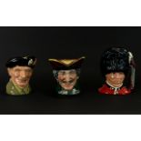 Royal Doulton Hand Painted Character Jugs (3), 1/ Monty (1887--1976), D6202, designer H.