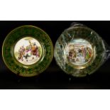 Caverswall Christmas Plates two plates dated 1979 and 1981 boxed with certificates and plaques.