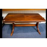German Metamorphic Table - Converts From Coffee Table To Dining Table. 1980's. Good Condition.