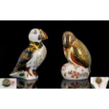 Royal Crown Derby Hand Painted - Pair of Paperweights.