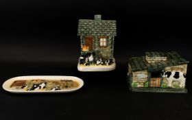 James Herriot's Country Kitchen Pottery Comprises Cheese Dish,