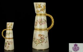 Royal Worcester Hand Painted Blush Ivory