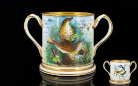 Hand Painted Loving Cup. Two handled lov