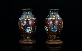 A Pair of 4.1/4 Inches High Oriental Clo