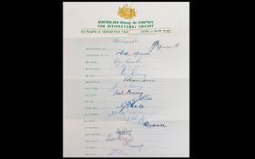 Cricket Interest 1953 Australian XI Coro