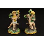 Capodimonte Fine Quality Pair of Signed