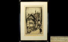 Frank Greenwood Etching of Manchester Gr