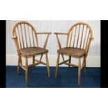 Ercol A Pair Of 1970's Elm/Ash Windsor A