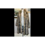 Contemporary Oversized Genuine Wolf Fur Coat Unisex coat - a bespoke/sample piece in plush silver
