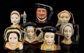 Royal Doulton Limited and Numbered Edition Small Handpainted Character Jugs (7) in total. .