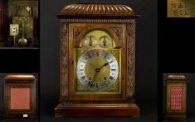 Winterhalder and Hofmeier Black Forest Large and Impressive Walnut Cased Mantel Clock,