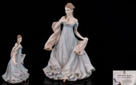 Royal Worcester Ltd And Numbered Edition Hand Painted Porcelain Figurine ' With All My Heart '