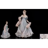 Royal Worcester Ltd And Numbered Edition Hand Painted Porcelain Figurine ' With All My Heart '