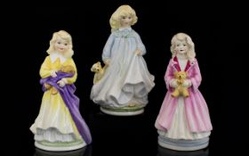 Royal Doulton Limited Edition and Numbered Hand Painted Trio of Porcelain Figures (3). 1.