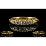 Antique Period 18ct Gold Five Stone Diamond Set Ring gallery setting attractive ring,