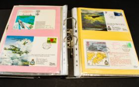 Two Ring Albums full of mostly aeroplane commemorative covers - several signed,