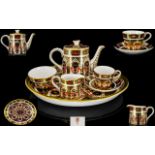 Royal Crown Derby Superb Quality Old Imari Pattern Miniature Six Piece Tea Service - Compromising