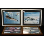 Four Framed Aircraft Pictures or covers stamped and banked from Warton or Farnborough.