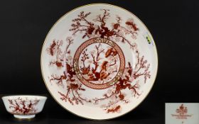 Large Coalport Bowl "Indian Tree Coral" Pattern, Diameter 10 Inches.