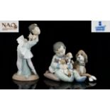 Lladro Porcelain Figure 'New Playmates', model number 5456. Designer Antonio Ramos.