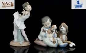 Lladro Porcelain Figure 'New Playmates', model number 5456. Designer Antonio Ramos.