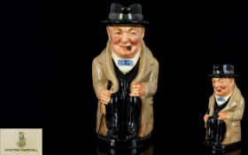 Royal Doulton Early Winston Churchill Toby Jug - Large Size. D6171. Designer Harry Fenton. c.