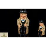 Royal Doulton Early Winston Churchill Toby Jug - Large Size. D6171. Designer Harry Fenton. c.