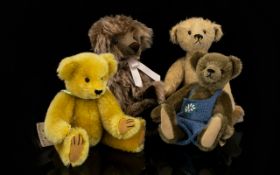 A Collection of Teddy Bears, four in total, comprising: Handmade Buggins Bear 'Drucilla'. Fully