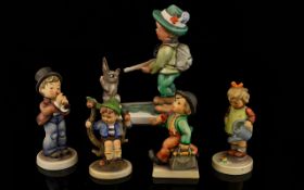 Goebel / Hummel Figures ( 5 ) In Total. Various Sizes and Subjects. Please See Photo.