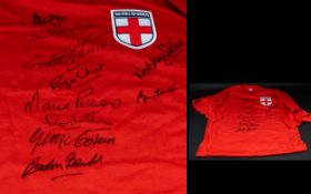 England World Cup 1966 Autograph On A Replica England Shirt ten autographs in total of the final