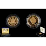 Royal Mint United Kingdom 2002 Ltd and Numbered Edition Gold Proof Sovereign ( Shield Back )