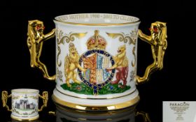 Paragon Fine Bone China Impressive Ltd and Numbered Edition Twin Handled Loving Cup to Celebrate