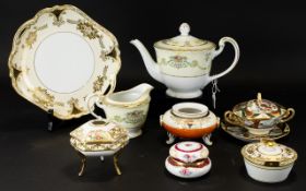 A Mixed Collection Of Noritake Ceramics Eight items in total to include cream and gilt floral