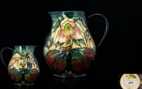 Moorcroft Modern Tubelined jug 'The Ashwood Hellebore Range' Hellebore design.