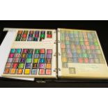 A Four Ring Binder containing GB stamps includes perfins mints Wildings (block of four),