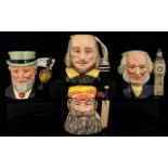 Royal Doulton Small Limited and Numbered Edition Handpainted Character Jugs (4) in total.