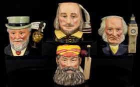 Royal Doulton Small Limited and Numbered Edition Handpainted Character Jugs (4) in total.