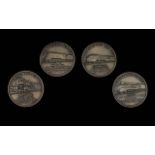 Railways Act 1921 Commemorative Set of Silver Medals (4) Four.