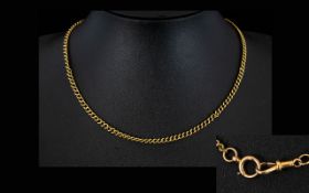 Antique 9ct Gold Neck Chain curb design with gold clasp. Fully hallmarked for 9ct gold.