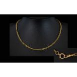 Antique 9ct Gold Neck Chain curb design with gold clasp. Fully hallmarked for 9ct gold.