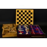 A Mixed Collection Of Vintage Wooden Board Games To include olive wood compendium,