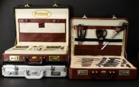 Three Cased Canteens Of Cutlery To include two suitcases,